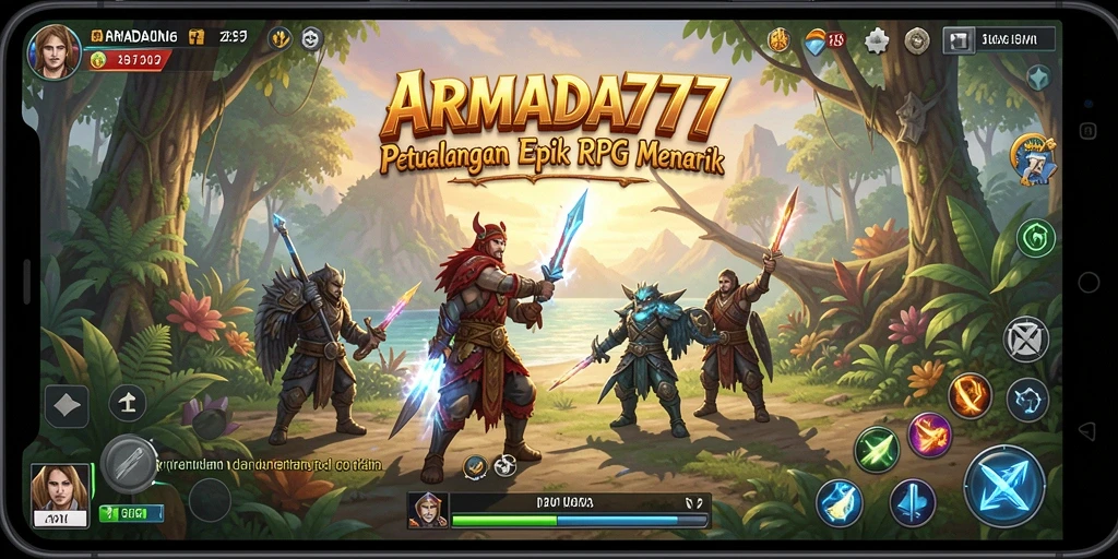 Tampilan gameplay <strong>ARMADA777</strong> yang menarik dalam pertempuran RPG.