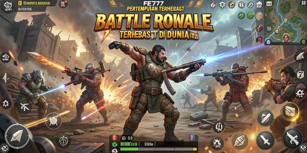Screenshot gameplay FE777 dengan aksi pertempuran intens.