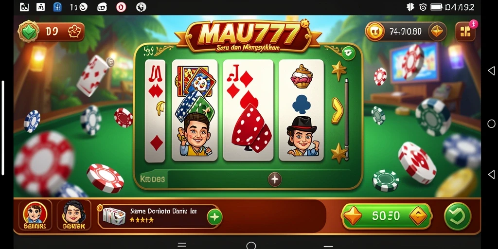 Screenshot gameplay MAU777 yang menampilkan aksi Domino seru.