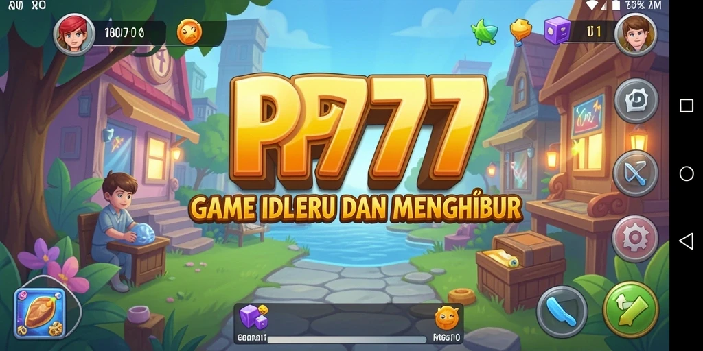 Screenshot gameplay RP777 yang menunjukkan proses bermain Idle.