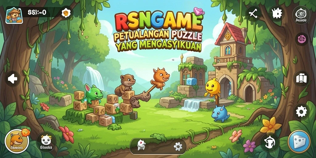 Tampilan gameplay menarik RSNGAME dengan teka-teki yang menantang.