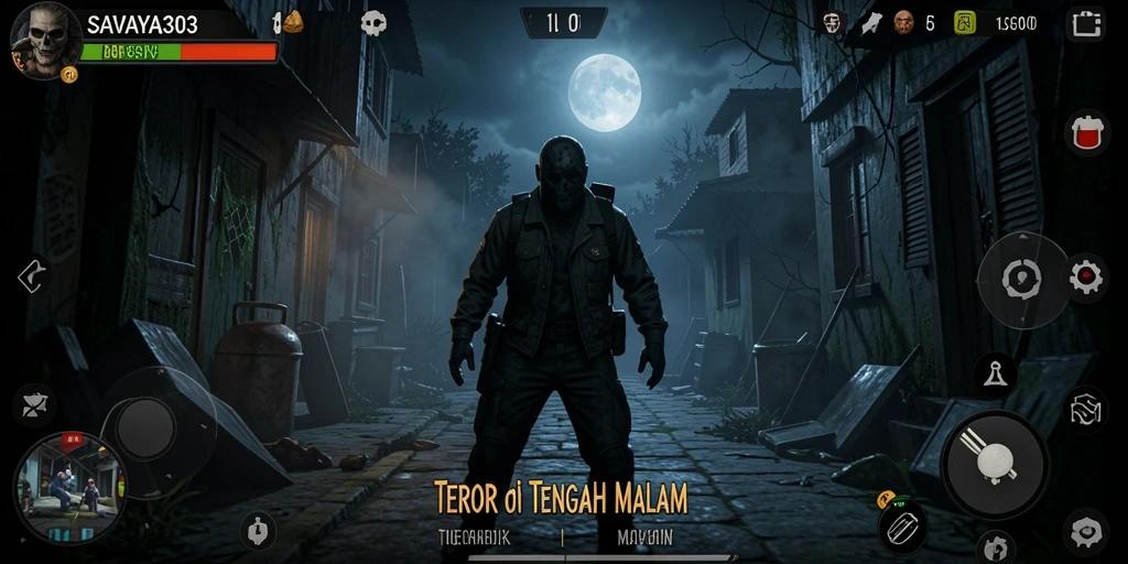 Tangkapan layar menampilkan suasana mencekam dan gameplay menegangkan SAVAYA303.