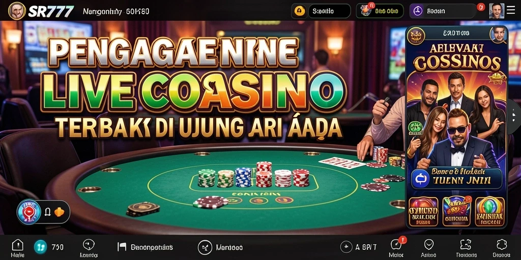 Tampilan menarik dari gameplay Live Casino SR777 dengan dealer langsung.